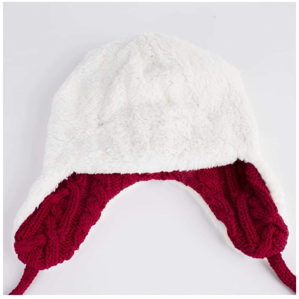 Toddler-Baby Knit Earflap Beanie Hat Fleece Lined - Picture 5 of 6